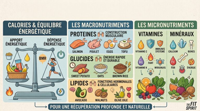 Schéma récapitulatif des principes nutritionnels de base