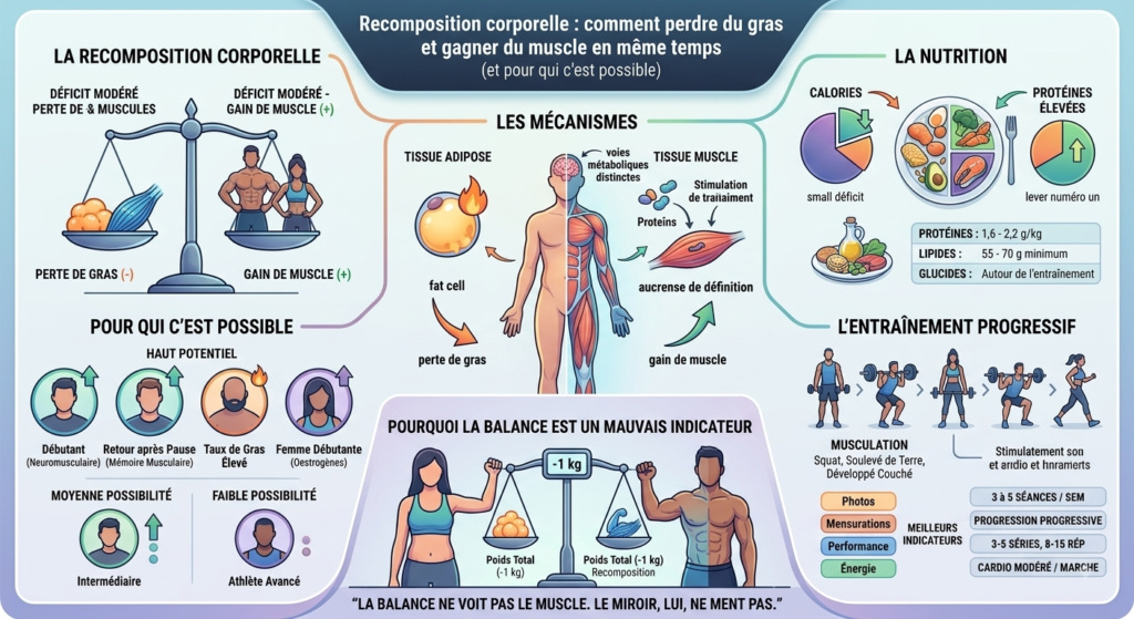 Schéma fonctionnement recomposition corporelle
